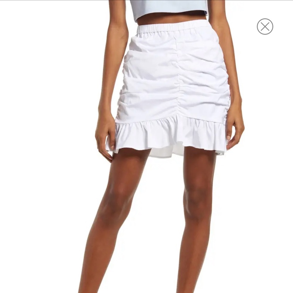 Open Edit Ruched Ruffle Mini Skirt NWT - Picture 1 of 8